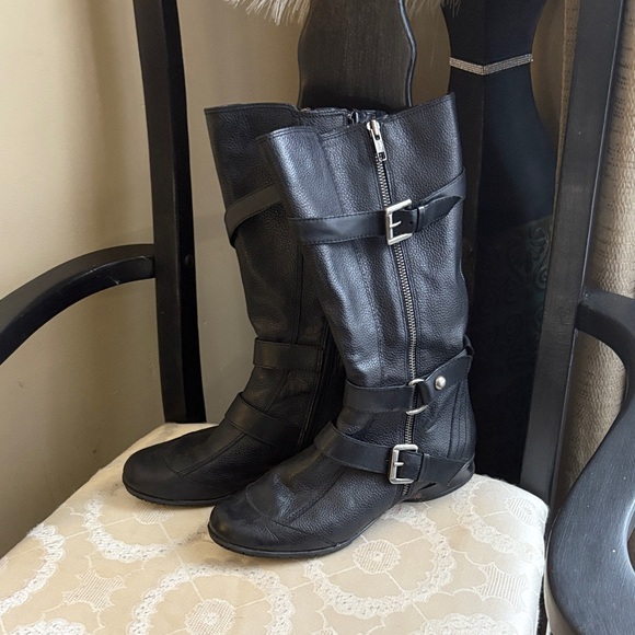 Shoes - Black Leather Women's Boots